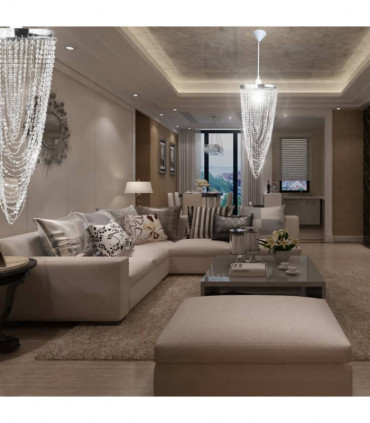 Crystal Pendant Chandelier 22 x 58 cm