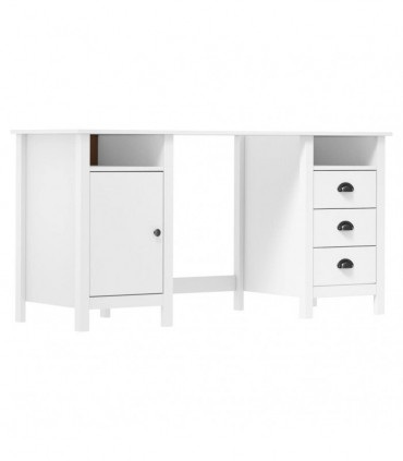 Desk Hill Range White 150x50x74 cm Solid Pine Wood