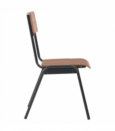 Dining Chairs 2 pcs Brown Solid Plywood Steel