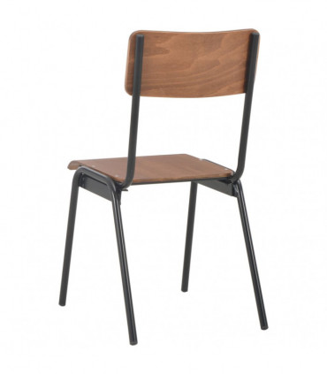 Dining Chairs 2 pcs Brown Solid Plywood Steel