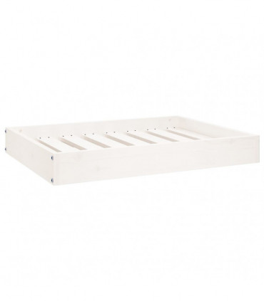 Dog Bed White 71.5x54x9 cm Solid Wood Pine