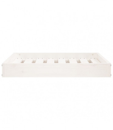 Dog Bed White 71.5x54x9 cm Solid Wood Pine