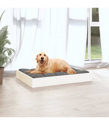 Dog Bed White 71.5x54x9 cm Solid Wood Pine