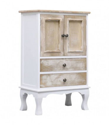 Drawer Cabinet White 50x30x80 cm Wood