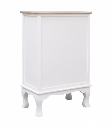 Drawer Cabinet White 50x30x80 cm Wood