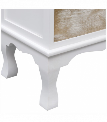 Drawer Cabinet White 50x30x80 cm Wood