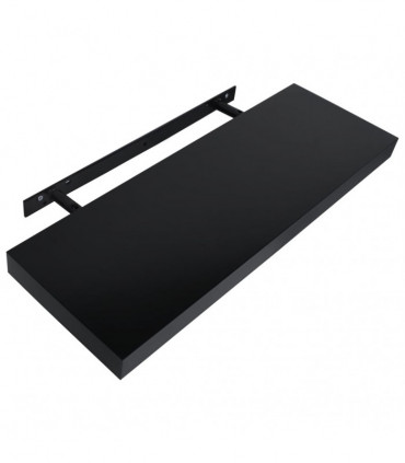 Floating Wall Shelves 2 pcs Black 60x20x3.8 cm