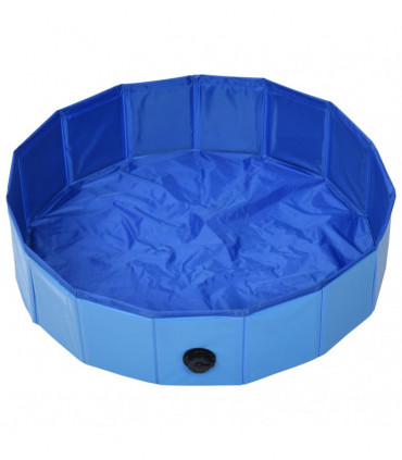 vidaXL Foldable Dog Swimming Pool Blue 80x20 cm PVC