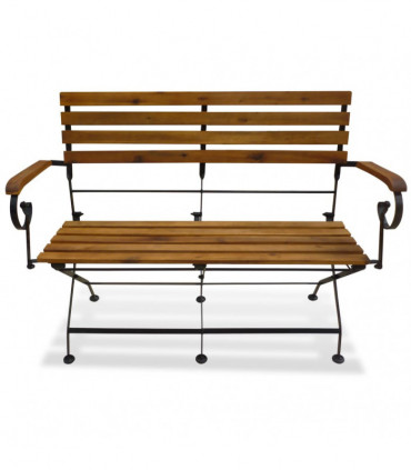 Folding Garden Bench 112 cm Solid Acacia Wood