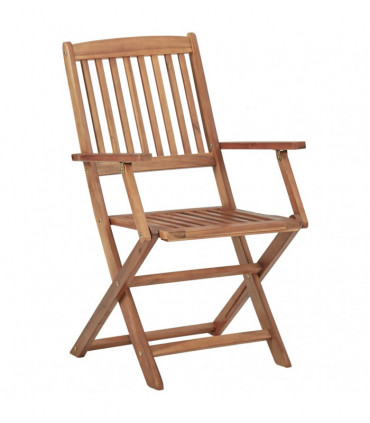Folding Garden Chairs 6 pcs Solid Acacia Wood