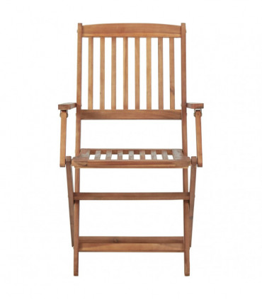Folding Garden Chairs 6 pcs Solid Acacia Wood