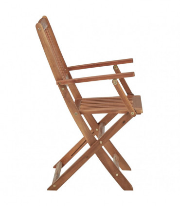 Folding Garden Chairs 6 pcs Solid Acacia Wood