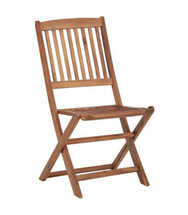 Folding Garden Chairs 6 pcs Solid Acacia Wood