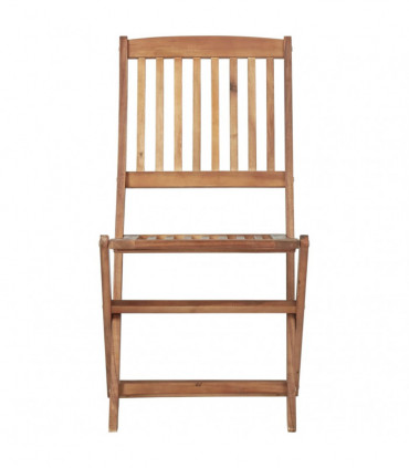Folding Garden Chairs 6 pcs Solid Acacia Wood