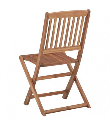Folding Garden Chairs 6 pcs Solid Acacia Wood