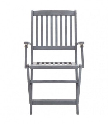 Folding Outdoor Chairs 6 pcs Solid Acacia Wood