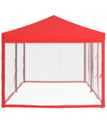 Folding Party Tent with Sidewalls Red 3x6 m