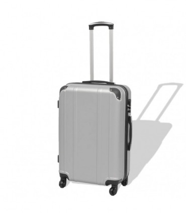 Four Piece Hardcase Trolley Set Silver