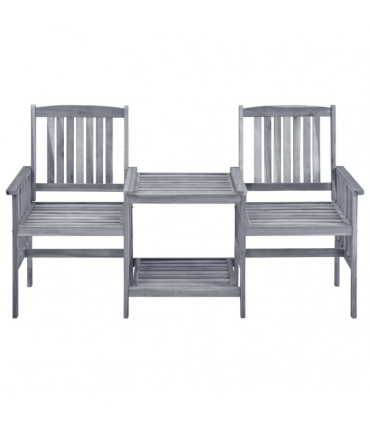 Garden Chairs with Tea Table 159x61x92 cm Solid Acacia Wood