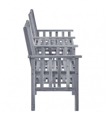 Garden Chairs with Tea Table 159x61x92 cm Solid Acacia Wood