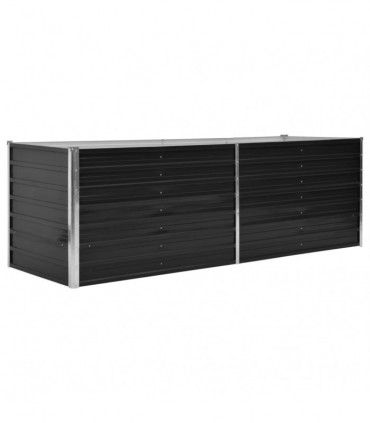 Garden Raised Bed Anthracite 240x80x77 cm Galvanised Steel