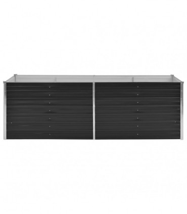 Garden Raised Bed Anthracite 240x80x77 cm Galvanised Steel