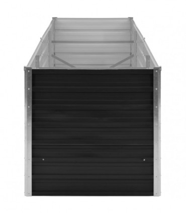 Garden Raised Bed Anthracite 240x80x77 cm Galvanised Steel