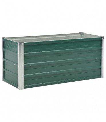 Garden Raised Bed Galvanised Steel 100x40x45 cm Green