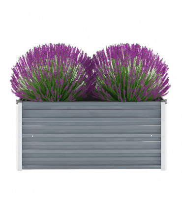 Garden Raised Bed Galvanised Steel 100x40x45 cm Grey