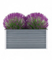 Garden Raised Bed Galvanised Steel 100x40x45 cm Grey