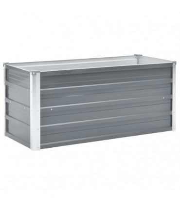 Garden Raised Bed Galvanised Steel 100x40x45 cm Grey