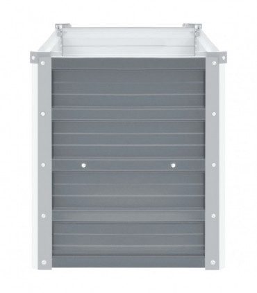 Garden Raised Bed Galvanised Steel 100x40x45 cm Grey