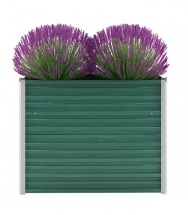 Garden Raised Bed Galvanised Steel 100x40x77 cm Green