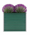 Garden Raised Bed Galvanised Steel 100x40x77 cm Green