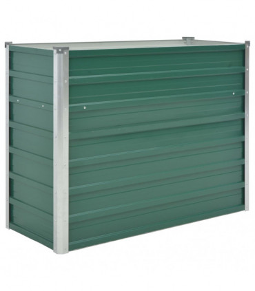 Garden Raised Bed Galvanised Steel 100x40x77 cm Green