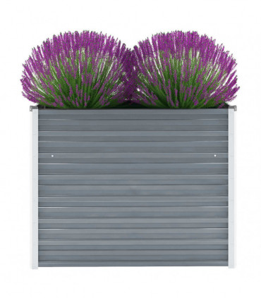 Garden Raised Bed Galvanised Steel 100x40x77 cm Grey