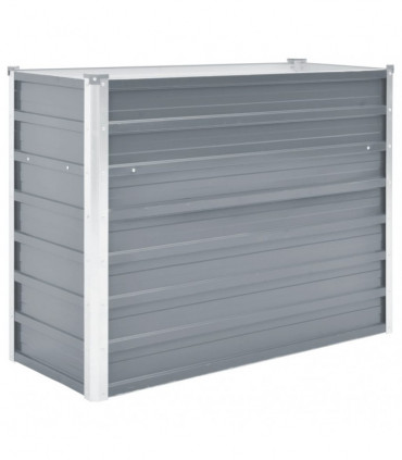 Garden Raised Bed Galvanised Steel 100x40x77 cm Grey