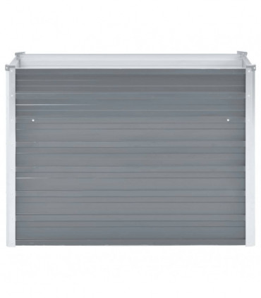 Garden Raised Bed Galvanised Steel 100x40x77 cm Grey