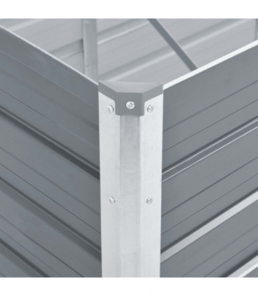 Garden Raised Bed Galvanised Steel 100x40x77 cm Grey