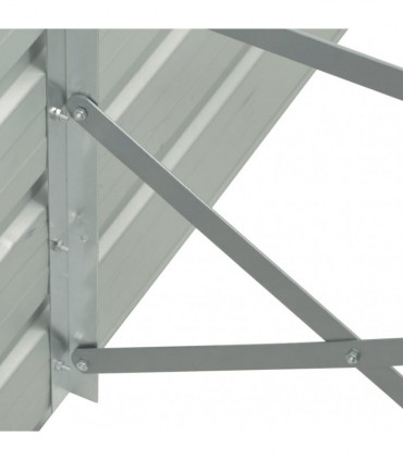 Garden Raised Bed Galvanised Steel 129x129x77 cm Grey