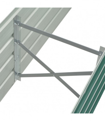 Garden Raised Bed Galvanised Steel 160x40x45 cm Green