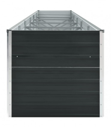 Garden Raised Bed Galvanised Steel 480x80x77 cm Anthracite