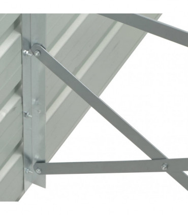 Garden Raised Bed Galvanised Steel 480x80x77 cm Grey