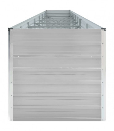 Garden Raised Bed Galvanised Steel 600x80x45 cm Grey