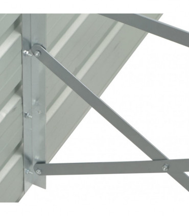 Garden Raised Bed Galvanised Steel 600x80x45 cm Grey