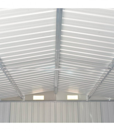 Garden Shed 257x392x181 cm Metal Brown