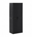 Garden Storage Cabinet Black 65x45x172 cm PP Rattan