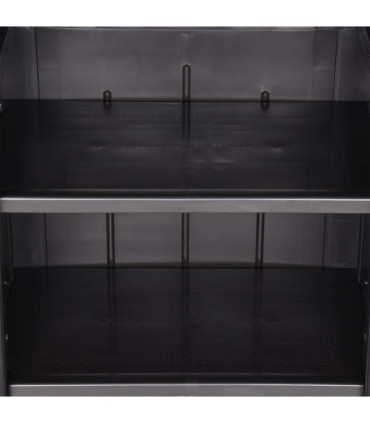 Garden Storage Cabinet Black 65x45x172 cm PP Rattan