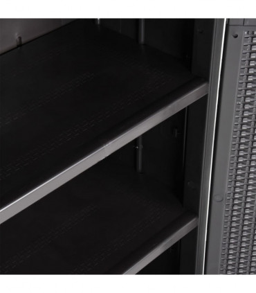 Garden Storage Cabinet Black 65x45x172 cm PP Rattan