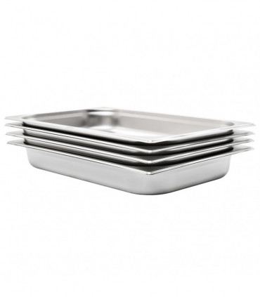 Gastronorm Containers 4 pcs GN 1/1 65 mm Stainless Steel